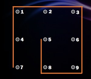 Képernyőzár minták labirintus forma