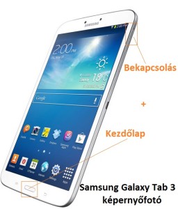 Samsung Galaxy Tab 3 képernyőfotó készítése