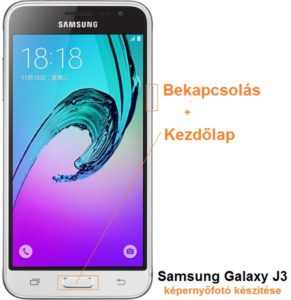 Samsung Galaxy J3 képernyőfotó készítése