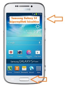 Samsung Galaxy S4 képernyő fotózás