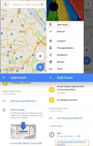 Google Maps offline használata