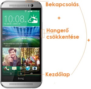 HTC One M8 képernyőmentés készítése