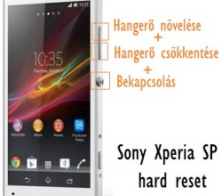 Sony Xperia hard reset lépései