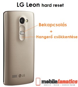 LG Leon hard reset lépései