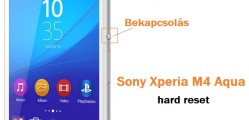 Sony Xperia M4 Aqua hard reset lépései