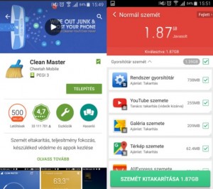 Android cleaner alkalmazások Clean Master