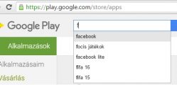 Google Play áruház keresés