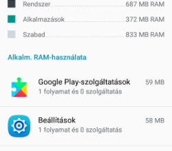 Android gyorsítás futó alkalmazások