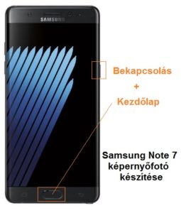 Samsung Galaxy Note 7 képernyőfotó készítése