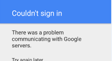 Hiba történt a Google szervereivel való kommunikáció során