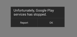 Google Play szolgáltatások leállt