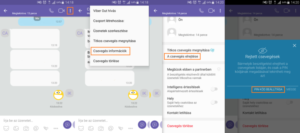 Viber rejtett csevegés android